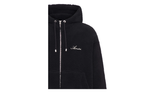 Bones Fleece Zip Hoodie "Black" AMOUJA1010 001